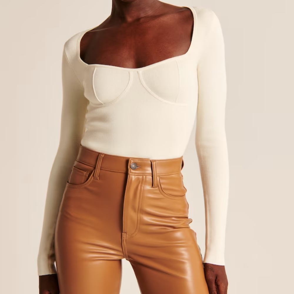 Abercrombie & Fitch Corset Slim Sweater Top